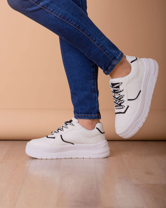 Zapatilla rules - Blanco y Negro - Tienda Nébula