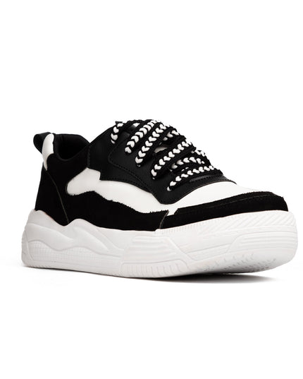 Zapatilla Strong - Blanco Negro - Tienda Nébula