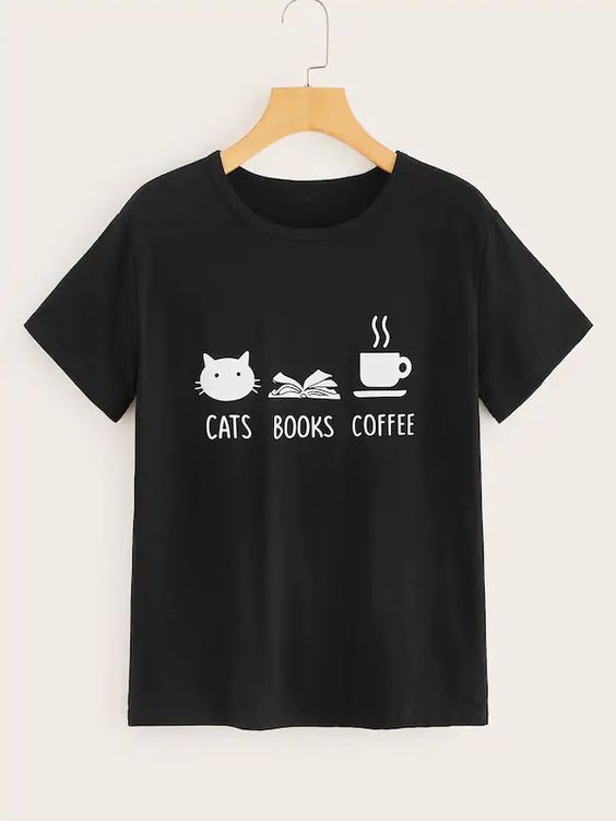Polo Personalizado - Cats Books Coffee