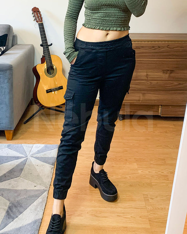 Pantalón Cargo - Negro