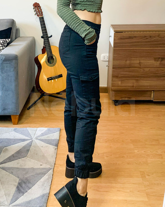 Pantalón Cargo - Negro