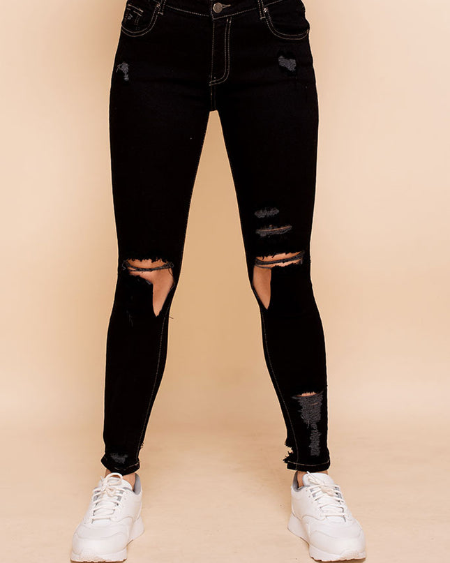 Pantalón Destroyed - Negro