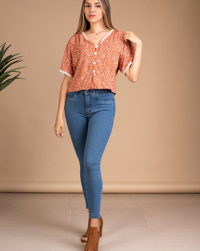 Blusa Wood - Naranja