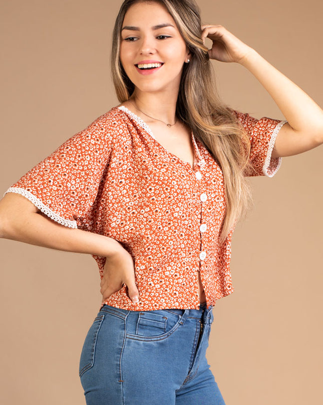 Blusa Wood - Naranja