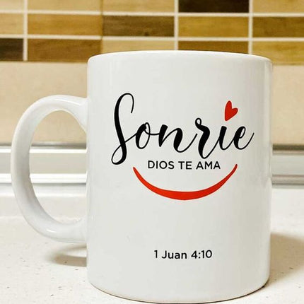 Taza personalizada - Sonríe Dios te Ama