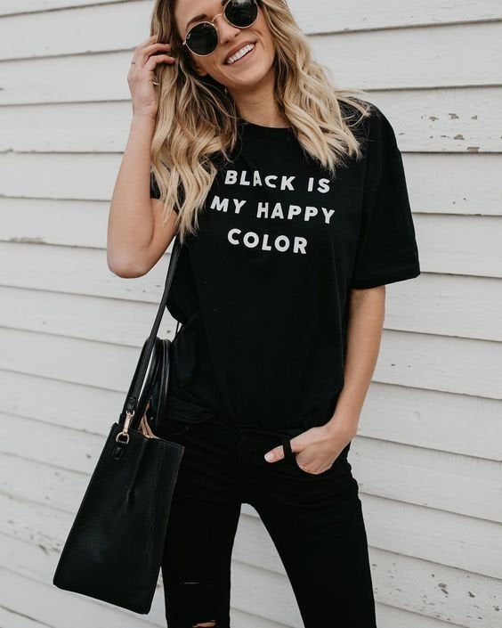 Polo Personalizado - Black is my happy color