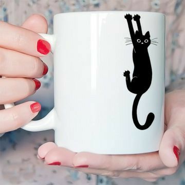 Taza personalizada - Gatita colgante