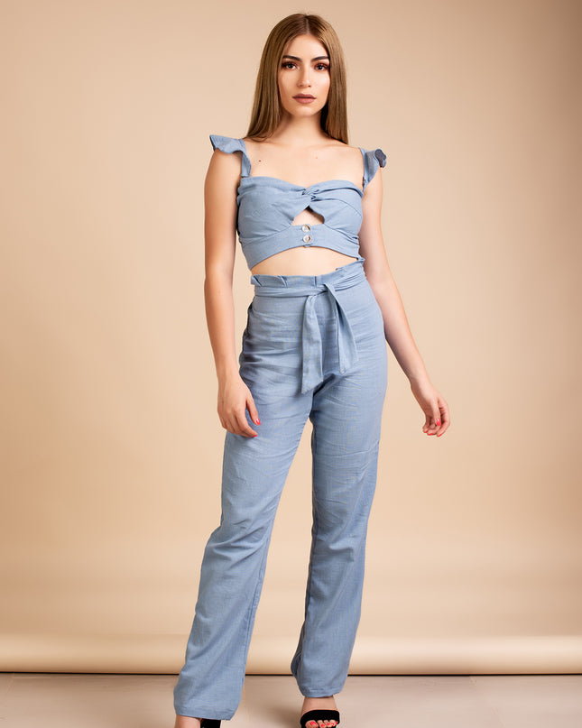 Pantalón FranMary - Celeste