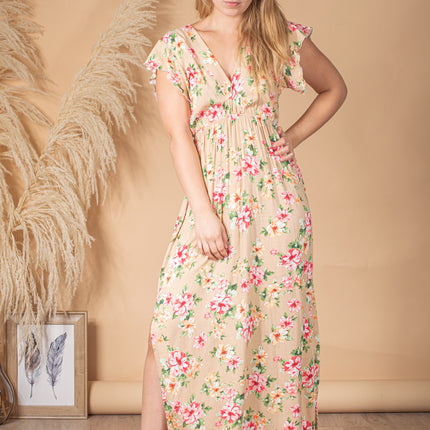 Maxivestido P-Madison - Beige