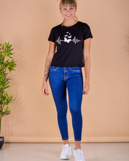 Polo Barú - Mariposa - Negro