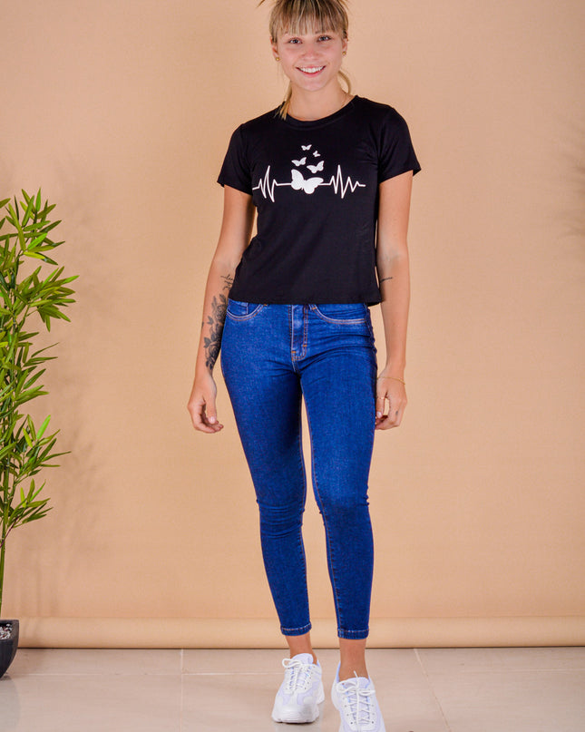Polo Barú - Mariposa - Negro
