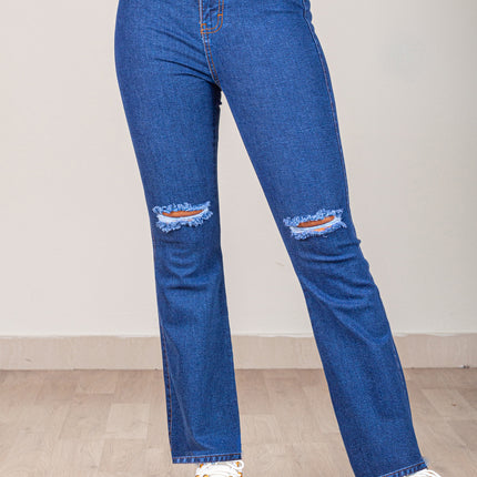 Pantalón Acampanado - Azul Cristal Roto
