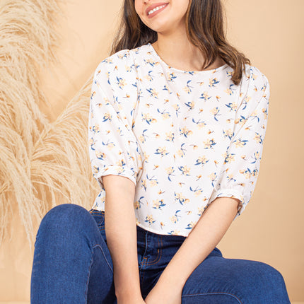 Blusa Alhe - Crema