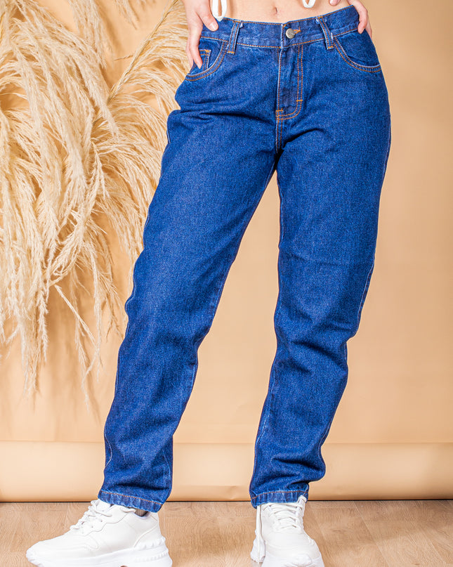 Pantalon Mom 2.0 - Azul Oscuro