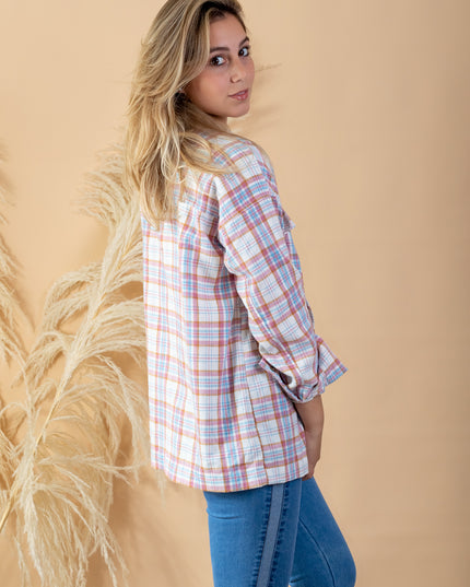 Blusa Leñadora - Rosado