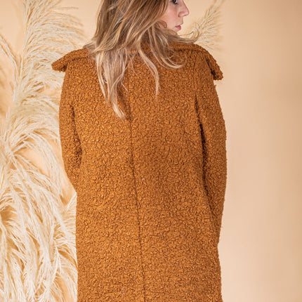 Abrigo Heather - Camel Abierto