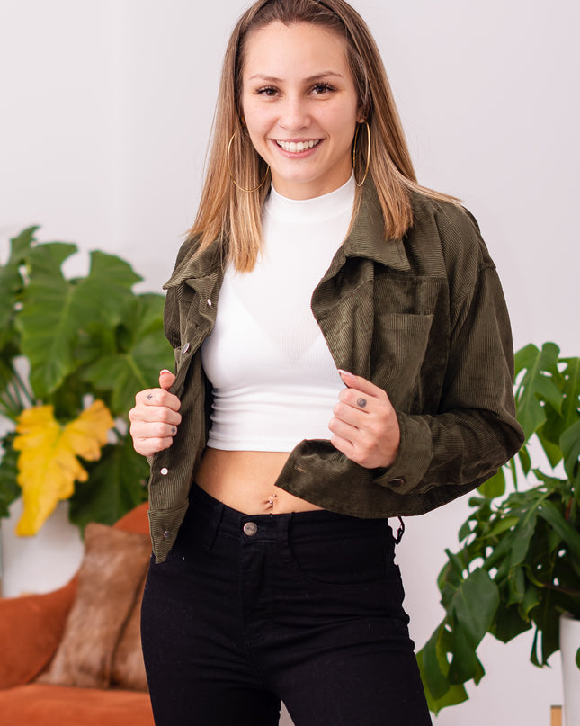 Casaca Cropped - Militar
