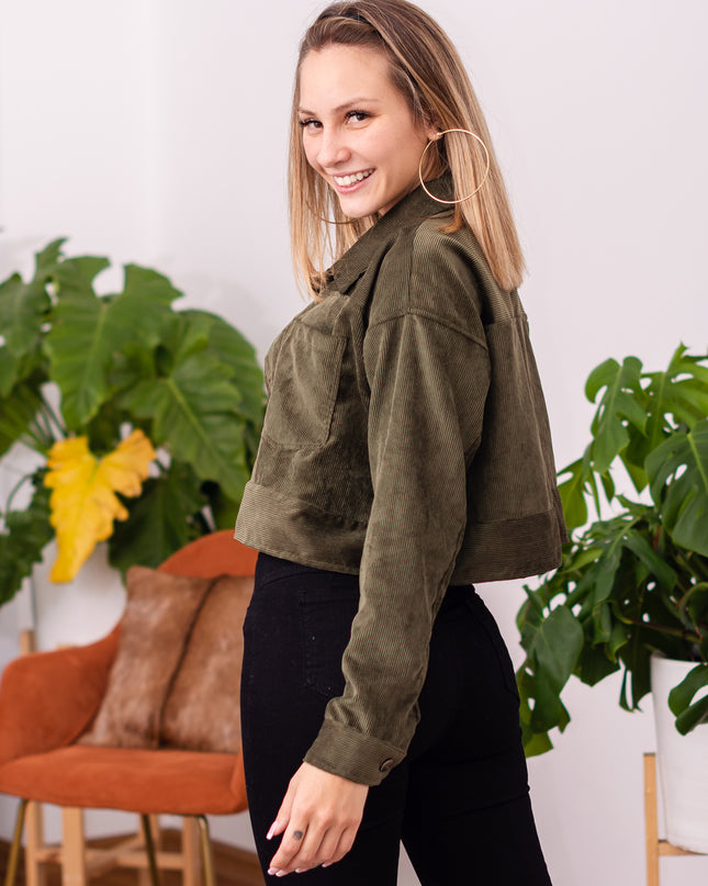 Casaca Cropped - Militar