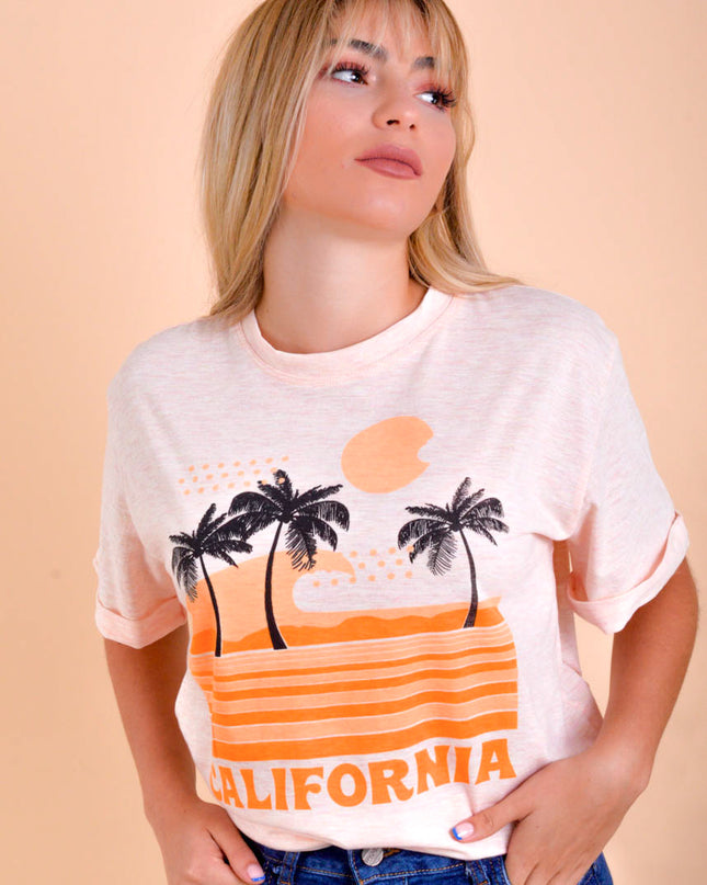 Polo California - Palms - Melon