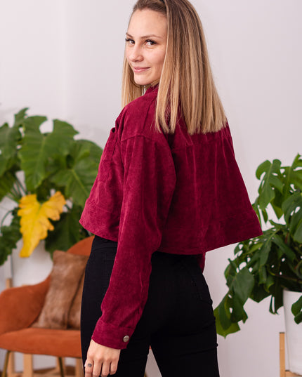 Casaca Cropped - Guinda
