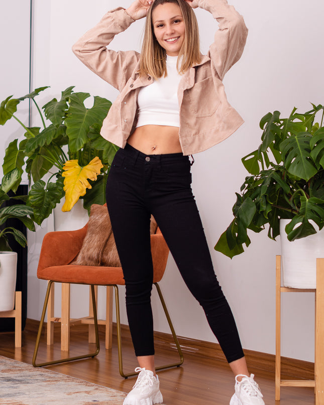 Casaca Cropped - Beigue