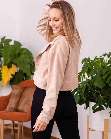 Casaca Cropped - Beigue