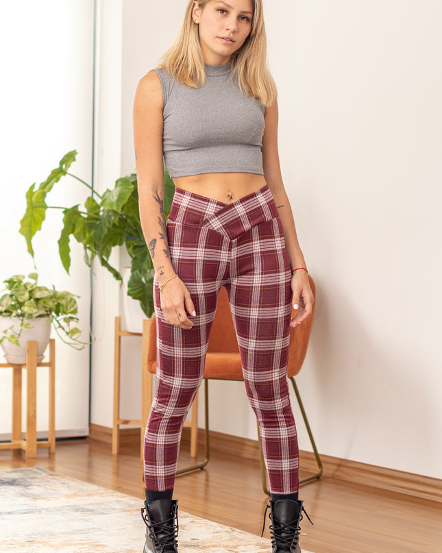Pantalon Brigithe - Guinda