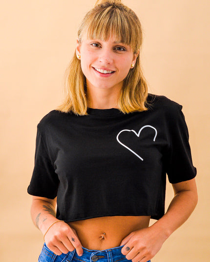 Crop Maya - Corazón - Negro