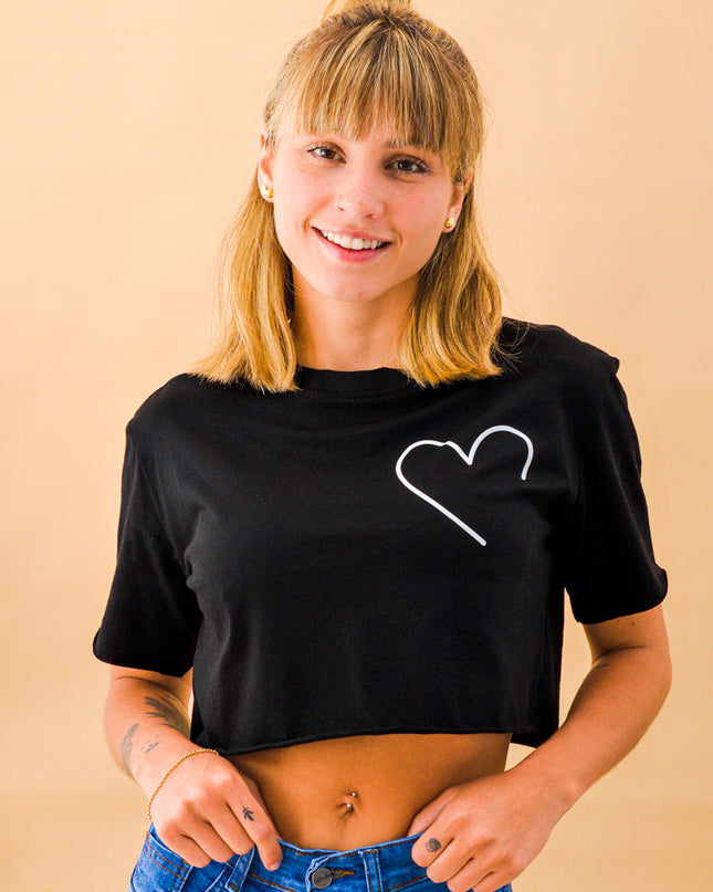 Crop Maya - Corazón - Negro