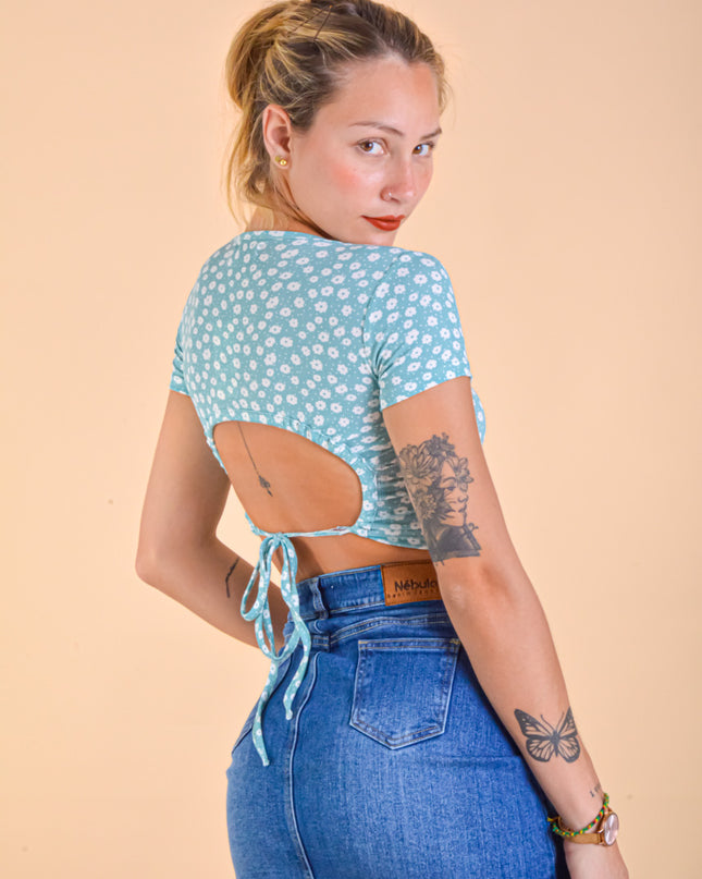 Top Hana - Verde Agua