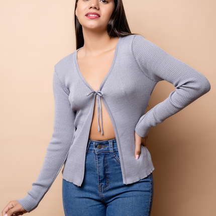 Cardigan Adela - Cemento
