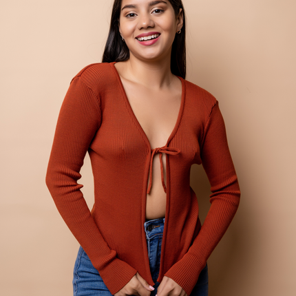 Cardigan Adela - Lacre