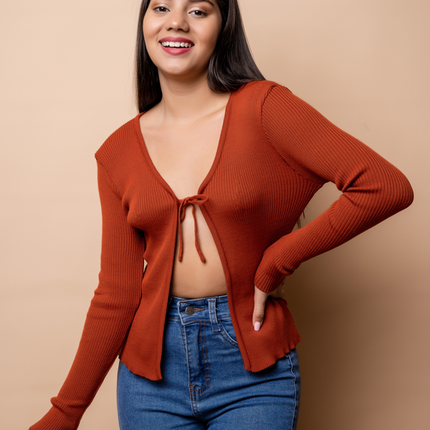 Cardigan Adela - Lacre