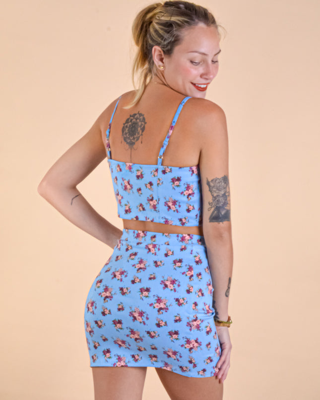 Falda Liz - Celeste