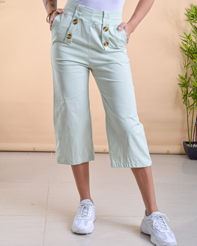 Pantalon Culotte - Verde Agua