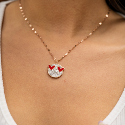 Collar Emoji Carita Enamorada