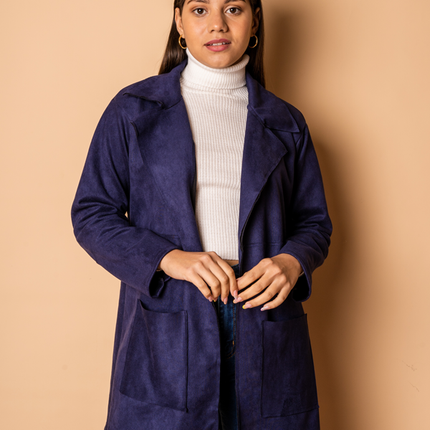 Blazer Suedy - Azul
