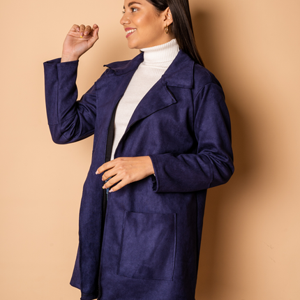 Blazer Suedy - Azul