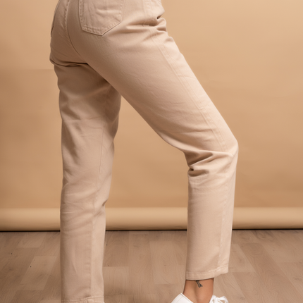 Pantalon Mom 3.0 - Crema