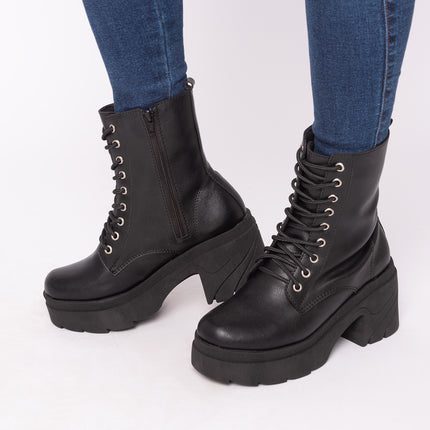 Botas Mujer Villeta  - Negro Cuero