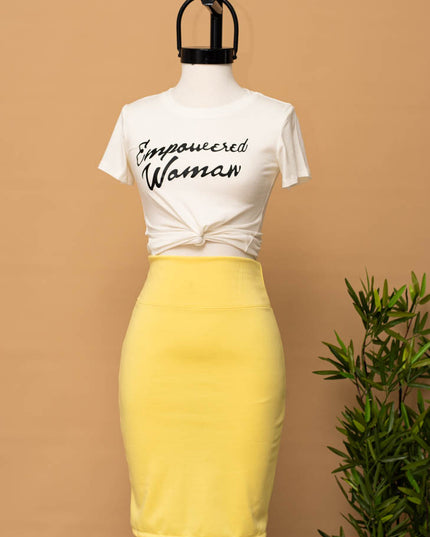 Falda Lapiz - Amarillo