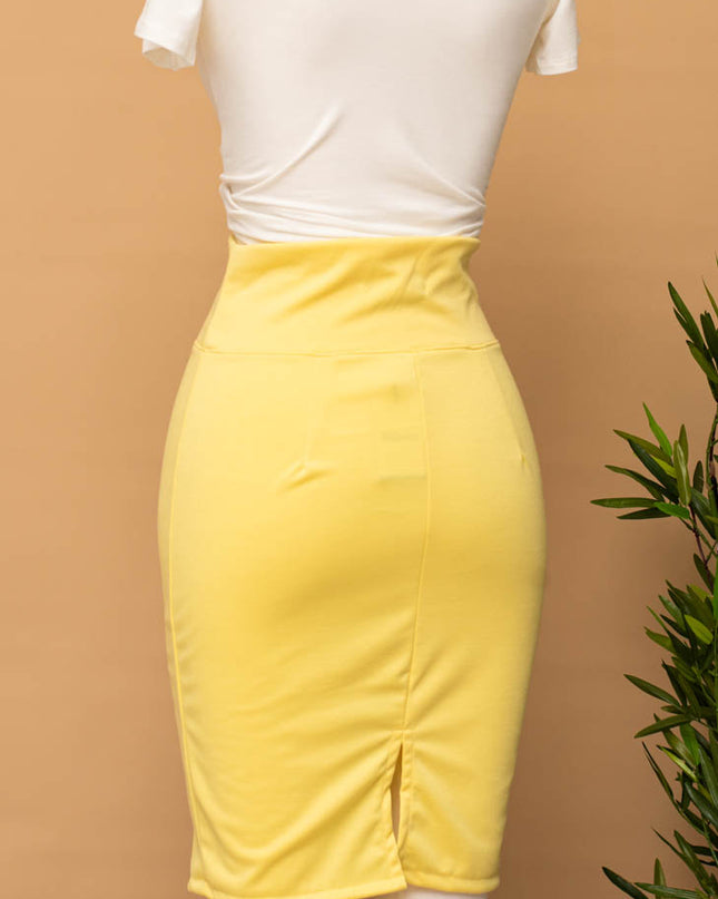 Falda Lapiz - Amarillo