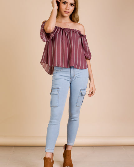 Blusa rayas - Vino