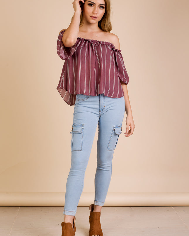 Blusa rayas - Vino