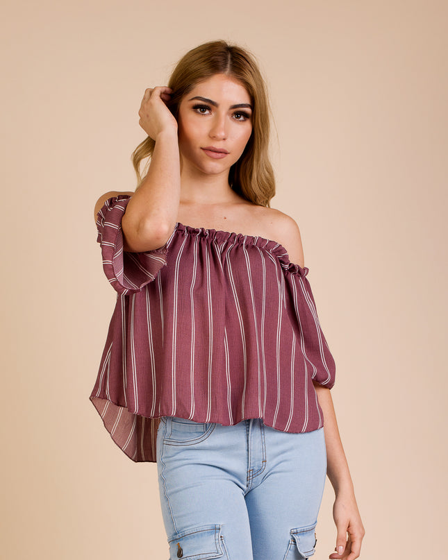 Blusa rayas - Vino