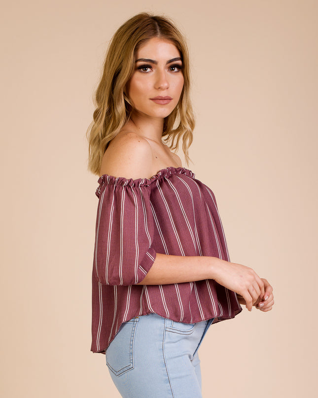 Blusa rayas - Vino