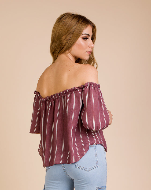Blusa rayas - Vino
