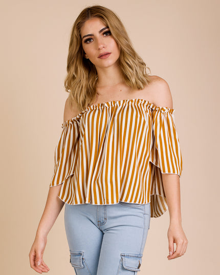 Blusa rayas - Mostaza