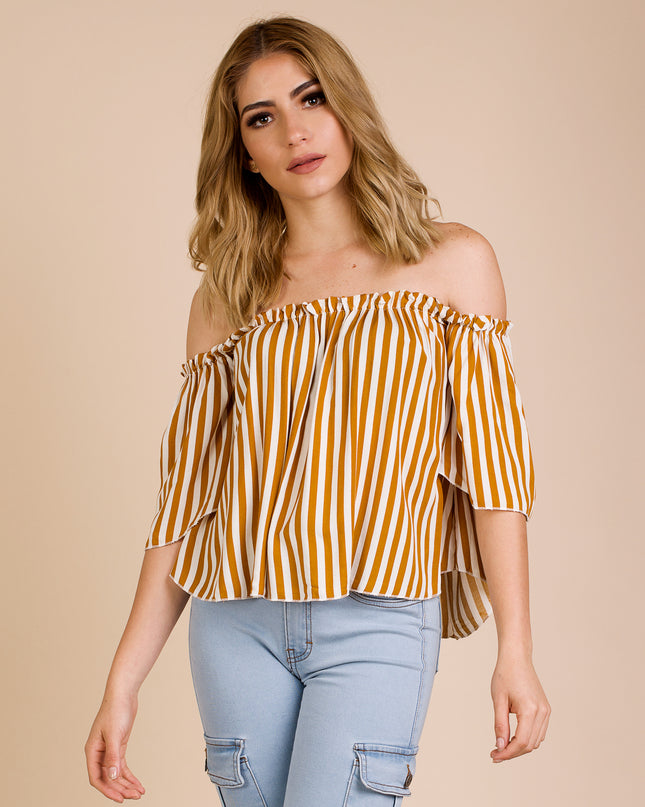 Blusa rayas - Mostaza