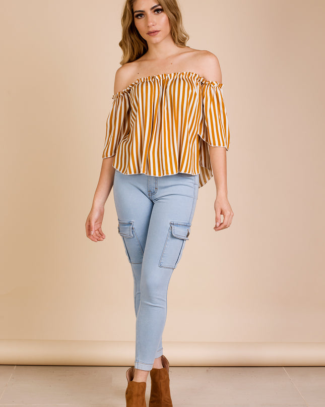 Blusa rayas - Mostaza